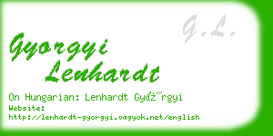 gyorgyi lenhardt business card